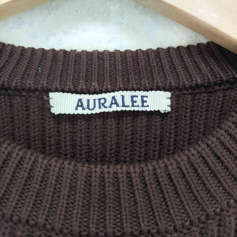 オーラリー AURALEE SUPER FINE WOOL RIB KNIT BIG P/O メンズ  3